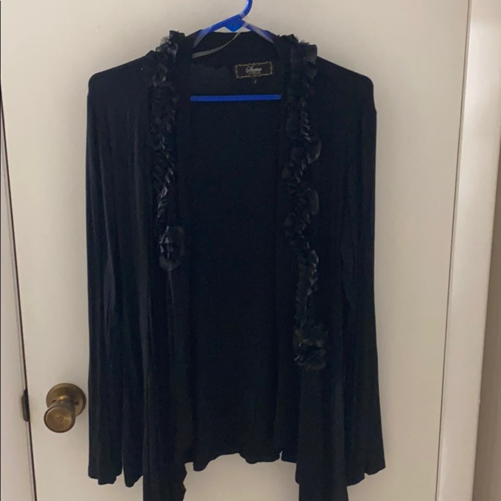 Black size L fly away cardigan great condition